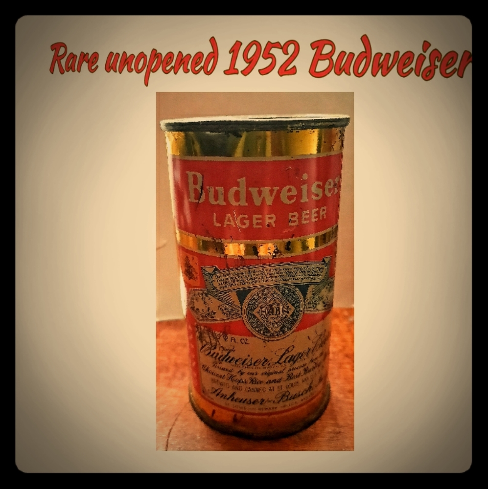 Rare Collectors Budweiser Beer Split Label Flat To